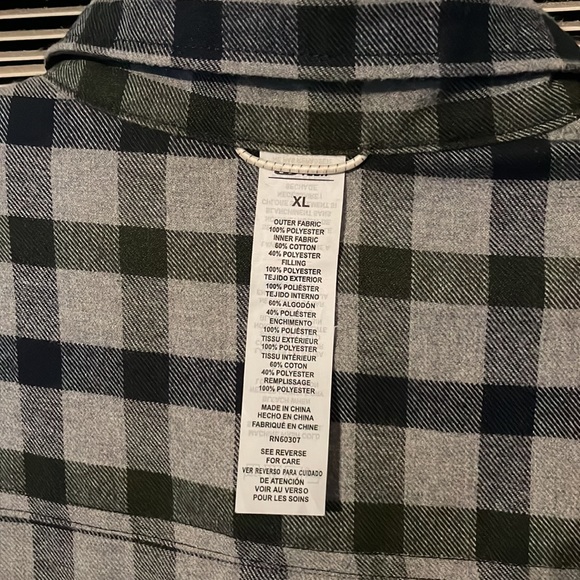 UB Tech Mens XL Navy/Gray Textured Reversible Jacket - Picture 5 of 5